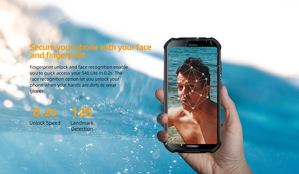 IP68 DOOGEE S40 Lite 5,5 дюймовый дисплей 2 ГБ 16 ГБ Android 9,0 прочный мобильный телефон 5,5 дюймов дисплей 4650 мАч 8,0 МП смартфон