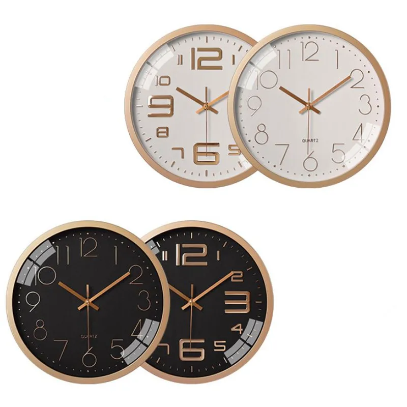 Пластиковые бесшумные настенные часы современный дизайн креативные гостиная 3D
