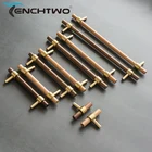 Скандинавские современные качественные латунные черные ореховые мебельные ручки шкаф обувной ящик ручки для шкафа