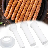 accessories packaging tools sausage grinder tube meat handmade portable caliber kitchen white plastic practical nozzle set