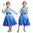 Детское платье принцессы для девочек нарядные платья для вечерние Эльзы на Хэллоуин Рождество детское нарядное платье Детский костюм