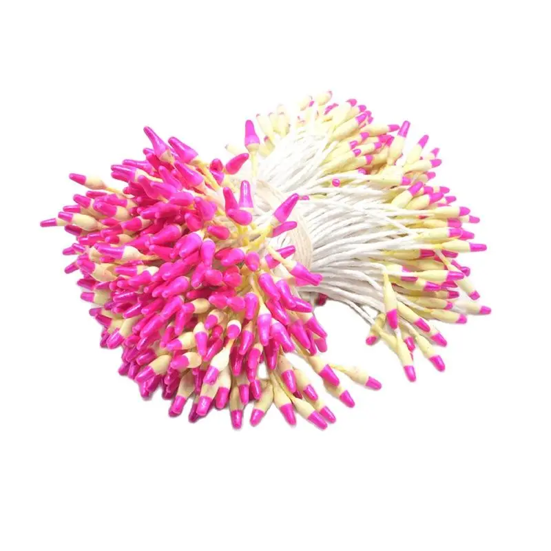 2 мм 300 шт./лот двойные цветные тычинки DIY искусственные мини жемчужины цветочные