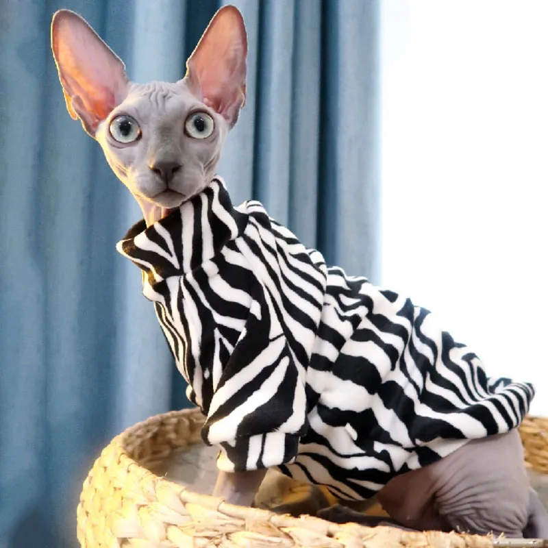

DUOMASUMI Chic Spring Autumn Cat Apparel kitten Jumper Hairless Cat Outfits Bald Cat Coat Hairless Cat Clothes Sphynx Clothes