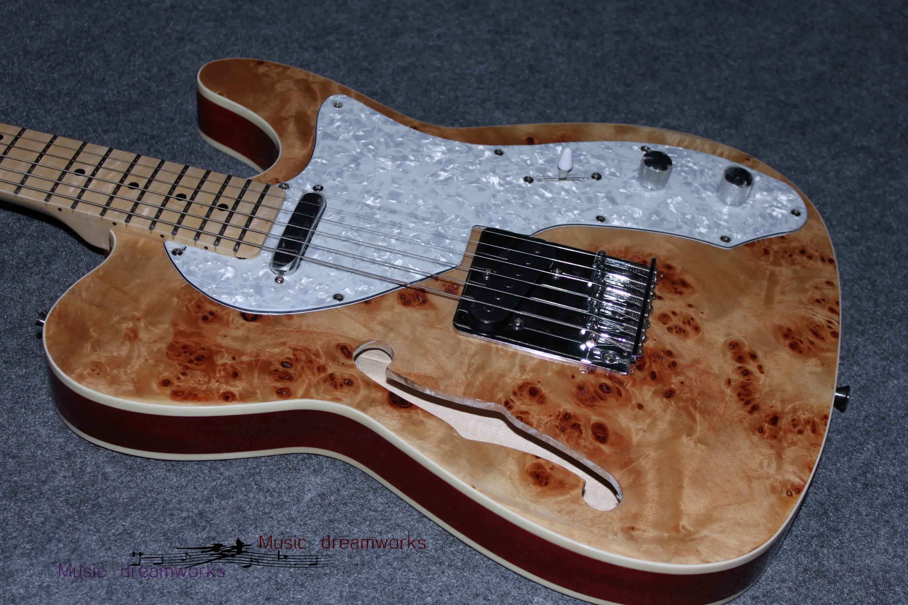 Китайская электрогитара powers таможенный магазин T L гитара половинчатая покрытая