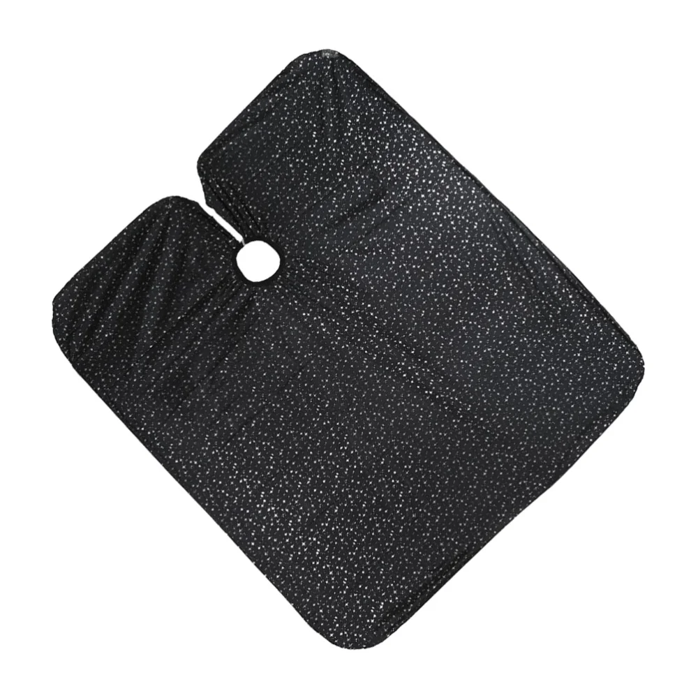 

1pc Hair Cutting Apron Waterproof Hair Oil Treatment Haircut Cloth Salon Barber Hairdressing Cape (Black)
