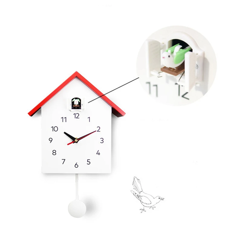 Часы Cuckoo кварцевые настенные современные украшения в виде птиц будильник для