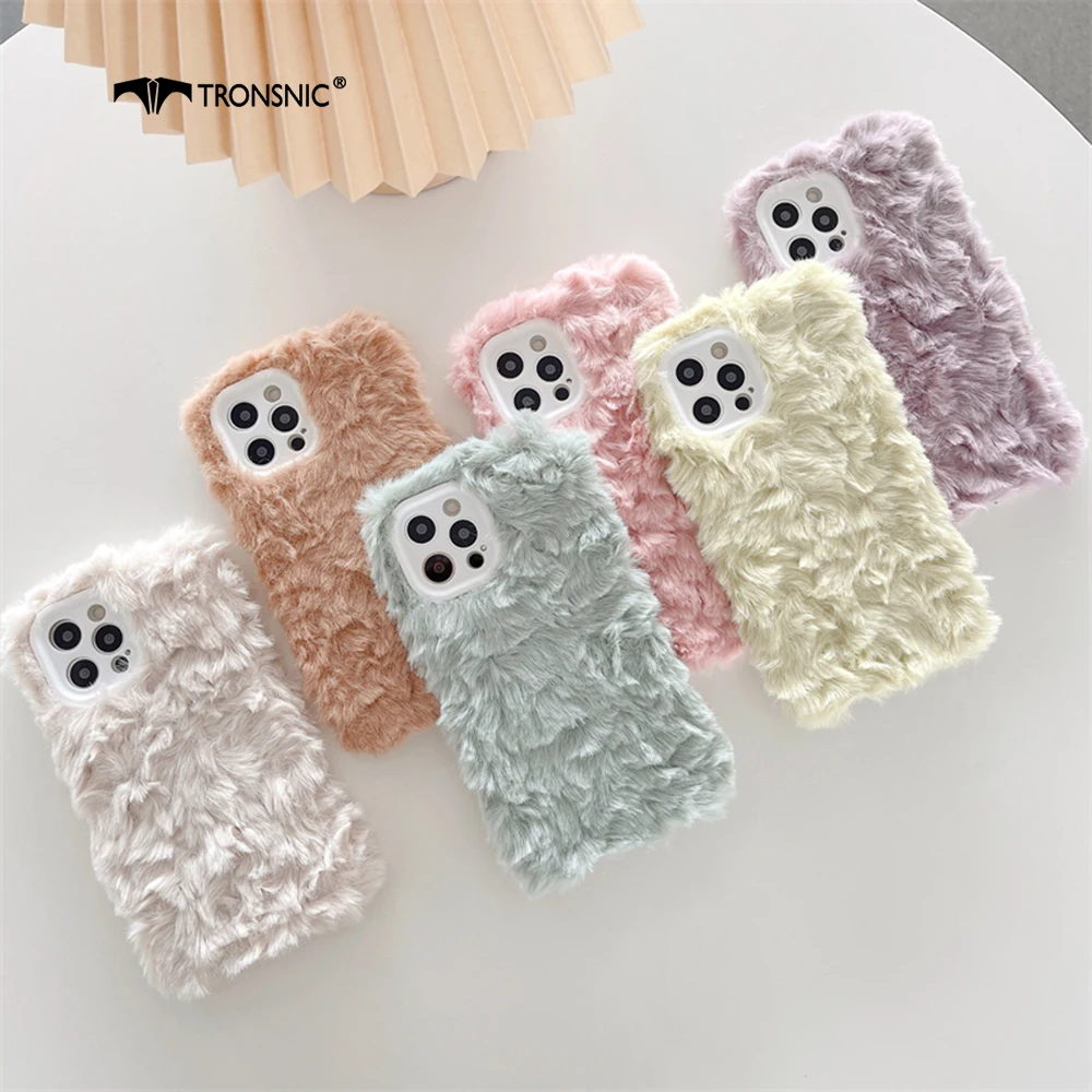 

Wave Furry Phone Case for Huawei P50 P40 P30 Pro Soft Fabric Purple Winter Fully Protected Cases for Huawei MATE 30 40 Pro Cover