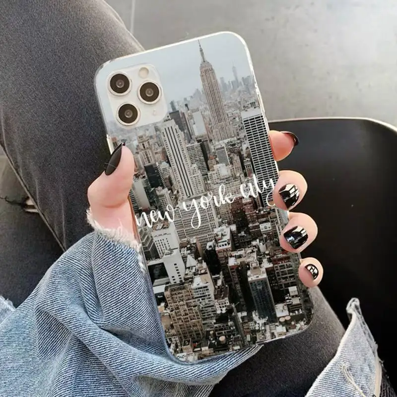 YNDFCNB NYC NEW YORK city Phone Case for iphone 13 11 12 pro XS MAX 8 7 6 6S Plus X 5S SE 2020 XR case