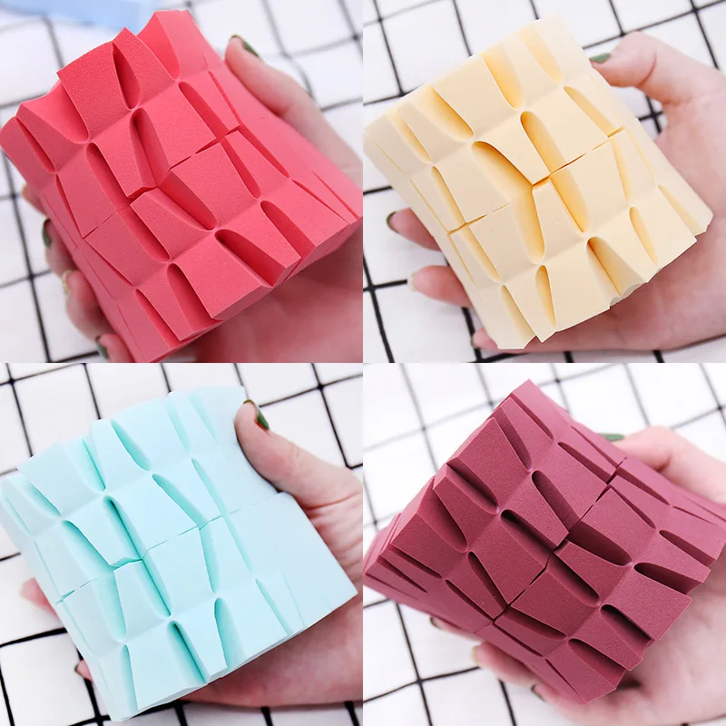 24 шт Одноразовые Макияж Губка comseticsбыл буфами на рукавах пудра гладкая Спонжик