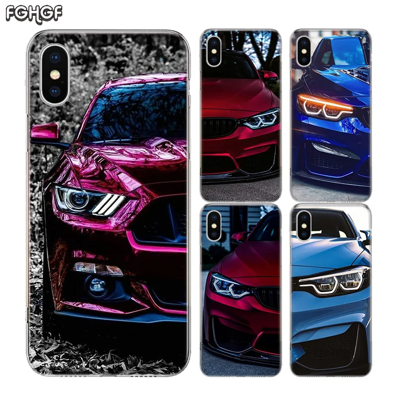 Синий красный для сумки Bmw Fundas силиконовый чехол телефона Apple iPhone 11 Pro 6 6S 7 8 Plus + X 10