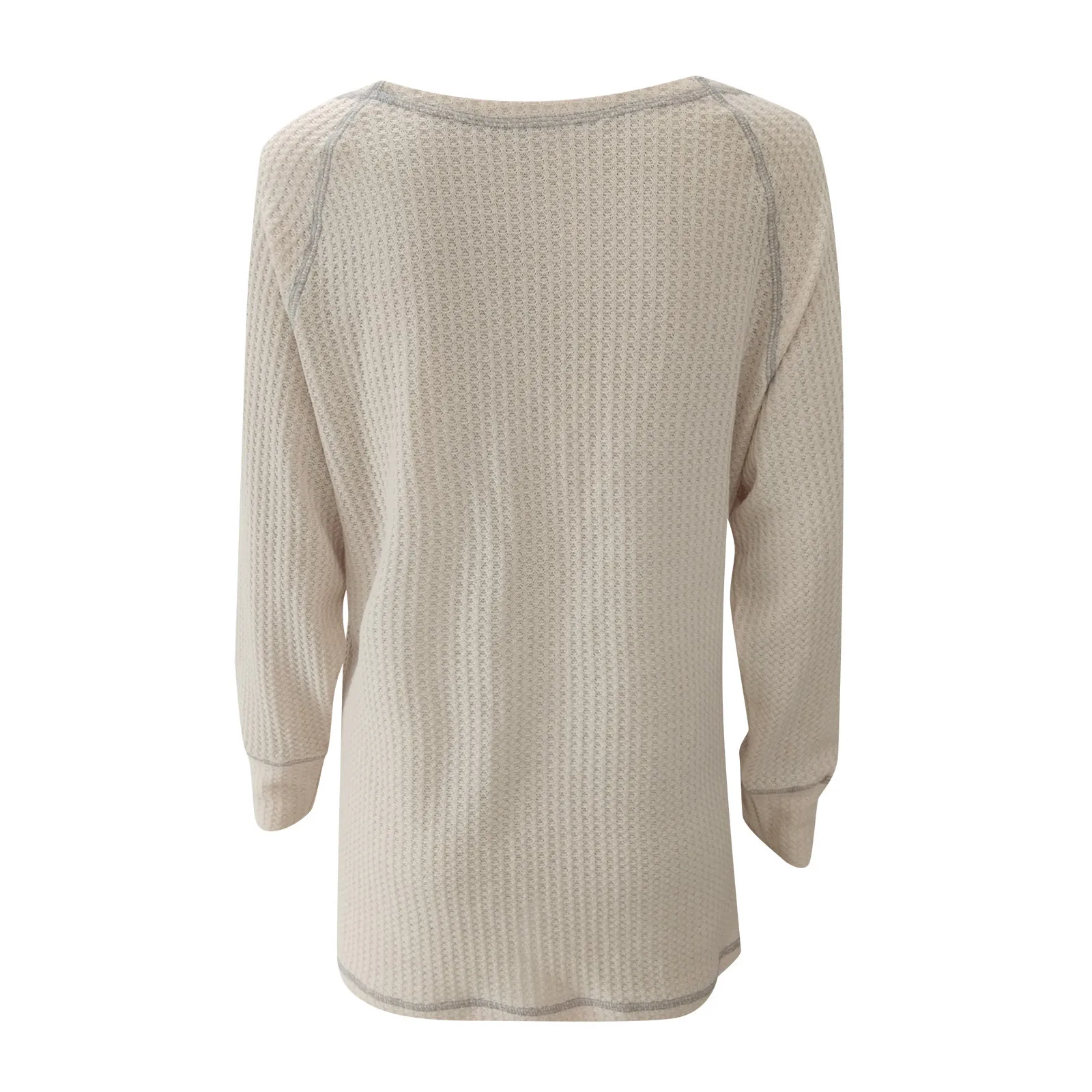 Женские Модные свободные большие Размеры с круглым вырезом и длинными рукавами в