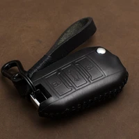 1 pcs genuine leather car key case cover for peugeot 206 207 208 306 307 308 407 408 508 2008 3008 301 308s key cover