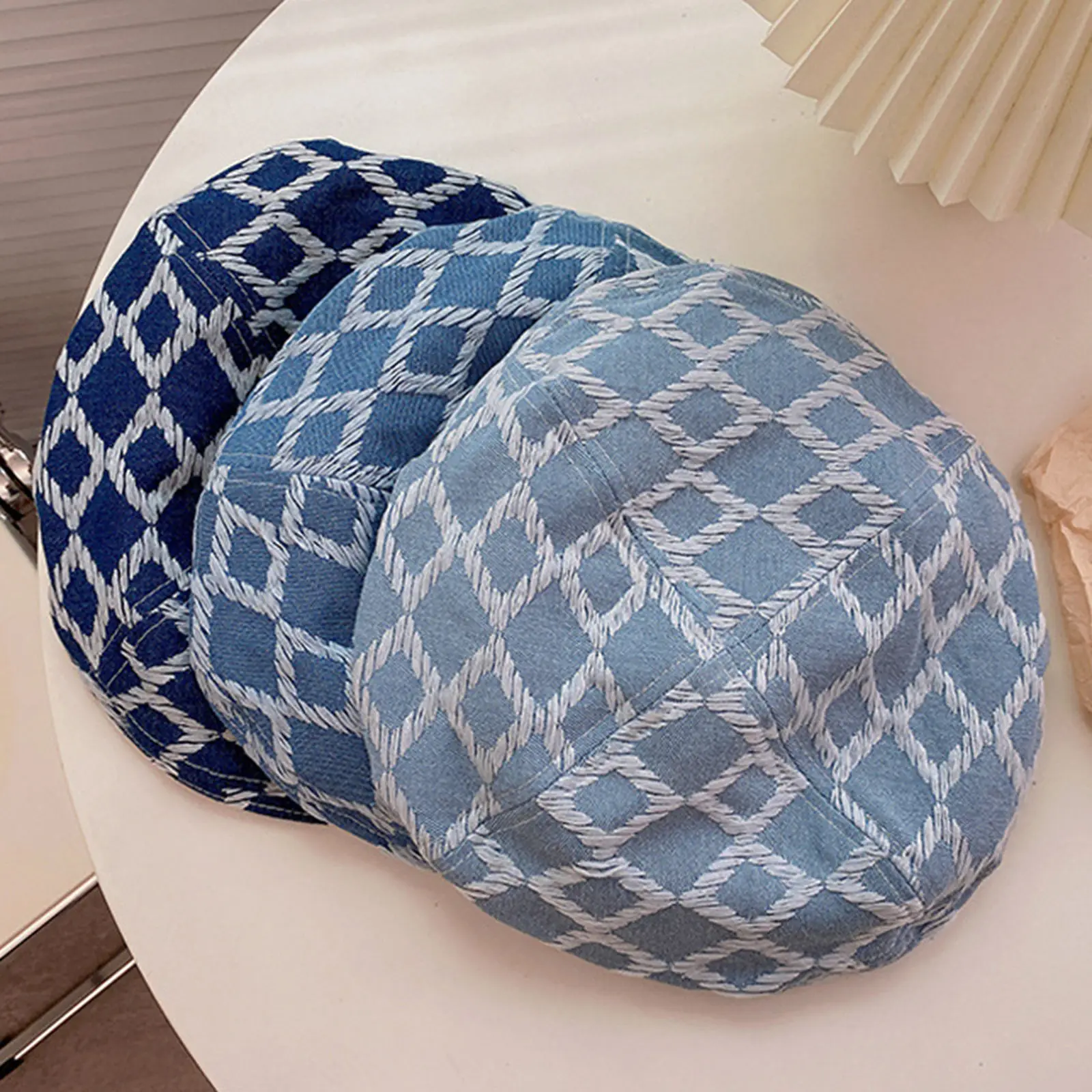 Повседневный женский берет из денима Классическая Шапка во французском стиле