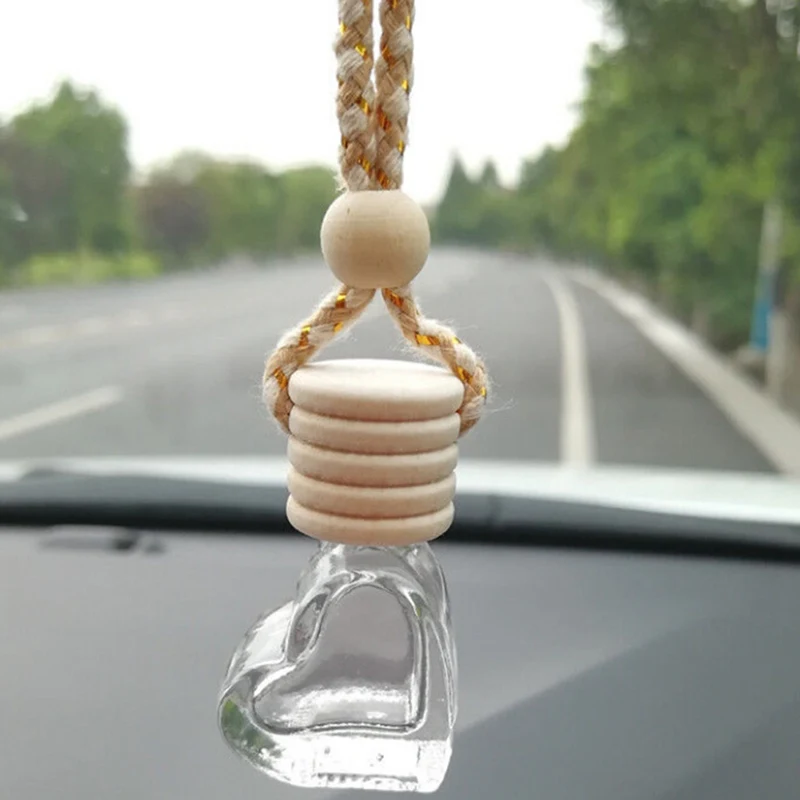

1Pcs Glass Clear Refillable Car Fragrance Perfume Air Freshener Hanging Bottle Car Perfume Empty Bottles