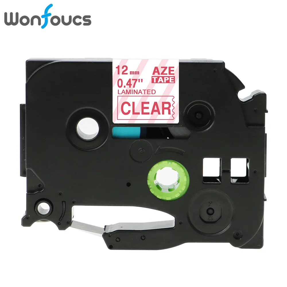Red on Clear Wonfoucs совместимый TZe231 Brother tze ленты tz231 tze-231 tz131 для P-сенсорный принтер PT-D210 12 мм ленты с лейблом этикетки кассеты - Цвет: Red on Clear