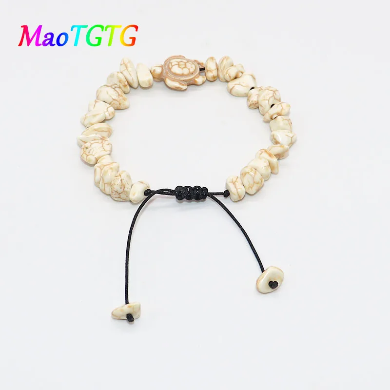 Белые Черепаховые браслеты с бирюзой для женщин и мужчин индивидуальные браслет