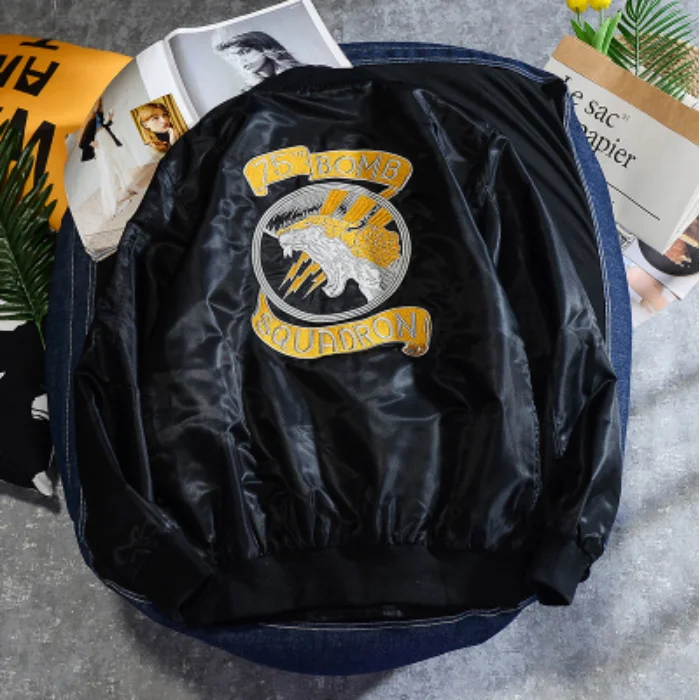 Куртка с вышивкой дикого тигра яростная куртка головой самая популярная в стиле