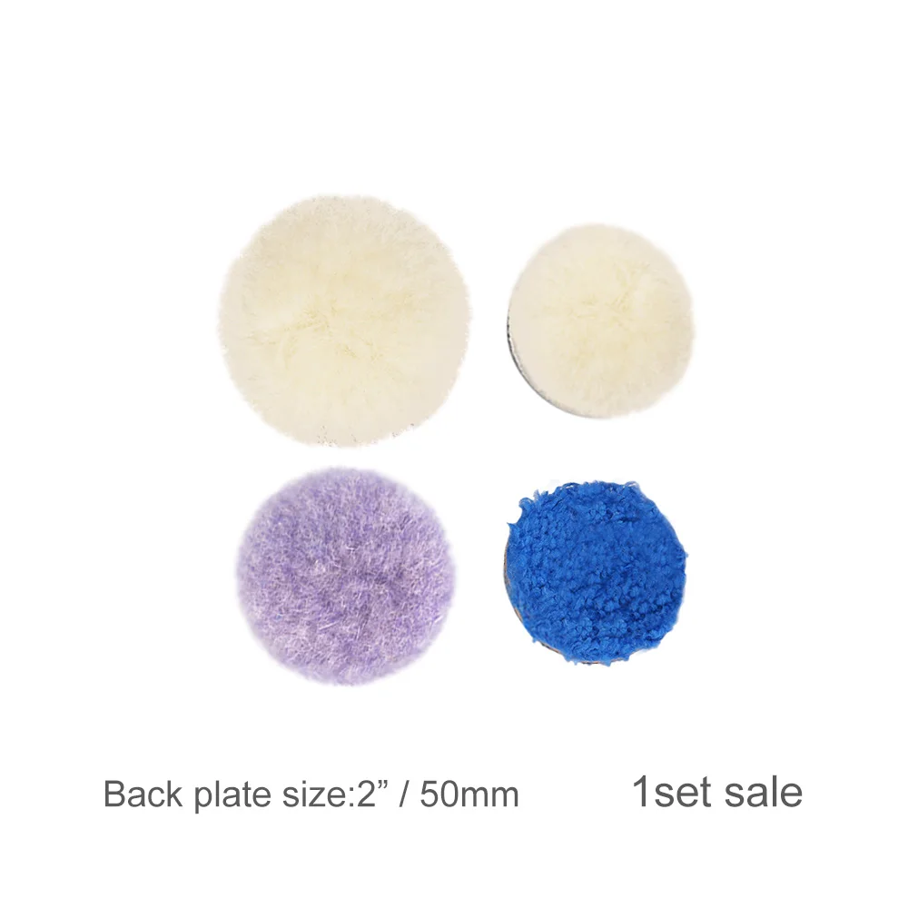 2inch Wool Pad SPTA 32 шт. Т-образные полировальные поролоновые подушечки для восковой депиляции автомобильные детали Полировочный диск шерстяные полировальные подушки для электрической дрели полировщик - Цвет: 2inch Wool Pad