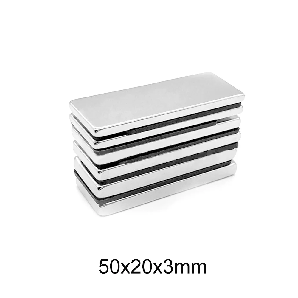 2 ~ 20 шт 50x20x3 сильный неодимовый магнит 50 мм x Намагничивание постоянный magnet50x20x3мм