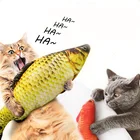 2021 искусственная мята, игрушечный котенок, плюшевая 3D игрушка в форме рыбы, котенок, жевательный интерактивный, забавная игрушка для щенка, игрушка для домашних животных