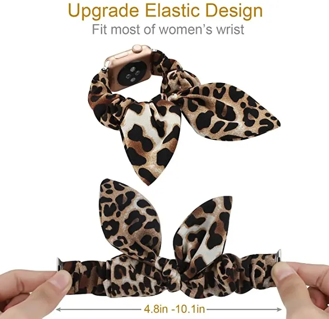 New Scrunchie Fabric Elastic Watch Band for Apple Watch 5/4/3/2 Fashion Bracelet for Women Wristband 38/40/42/44mm Watch Straps