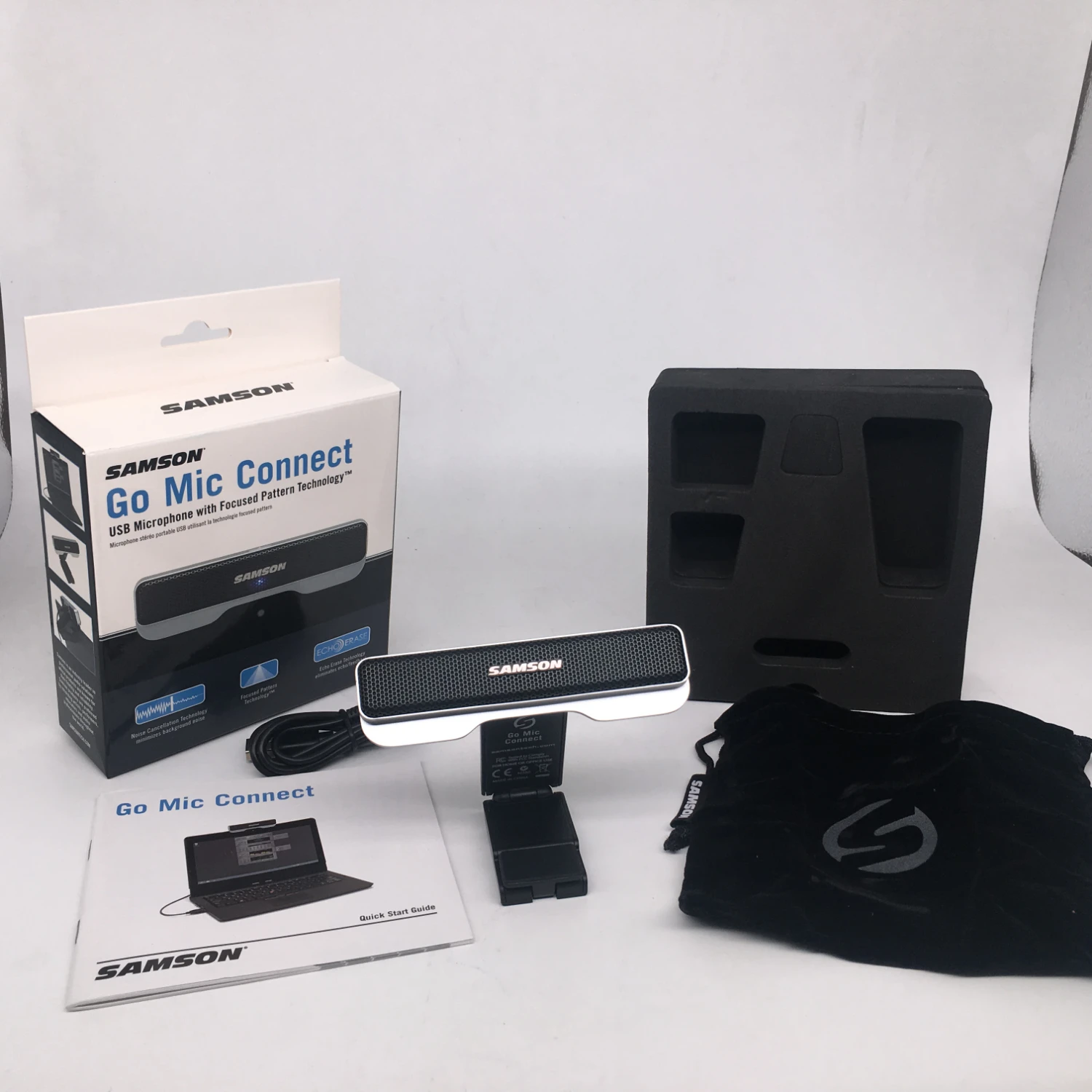 Samson Go Mic подключение Usb микрофон с сфокусированным рисунком технологии для Skype Facebook Google Hangouts бизнес-связи