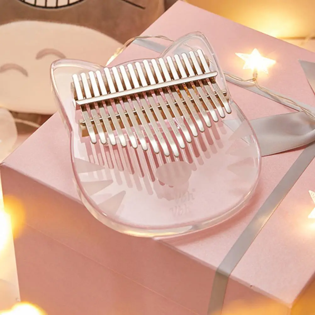 Калимба портативный прозрачный акриловый чехол с 17 клавишами для игры в рояль Mbira