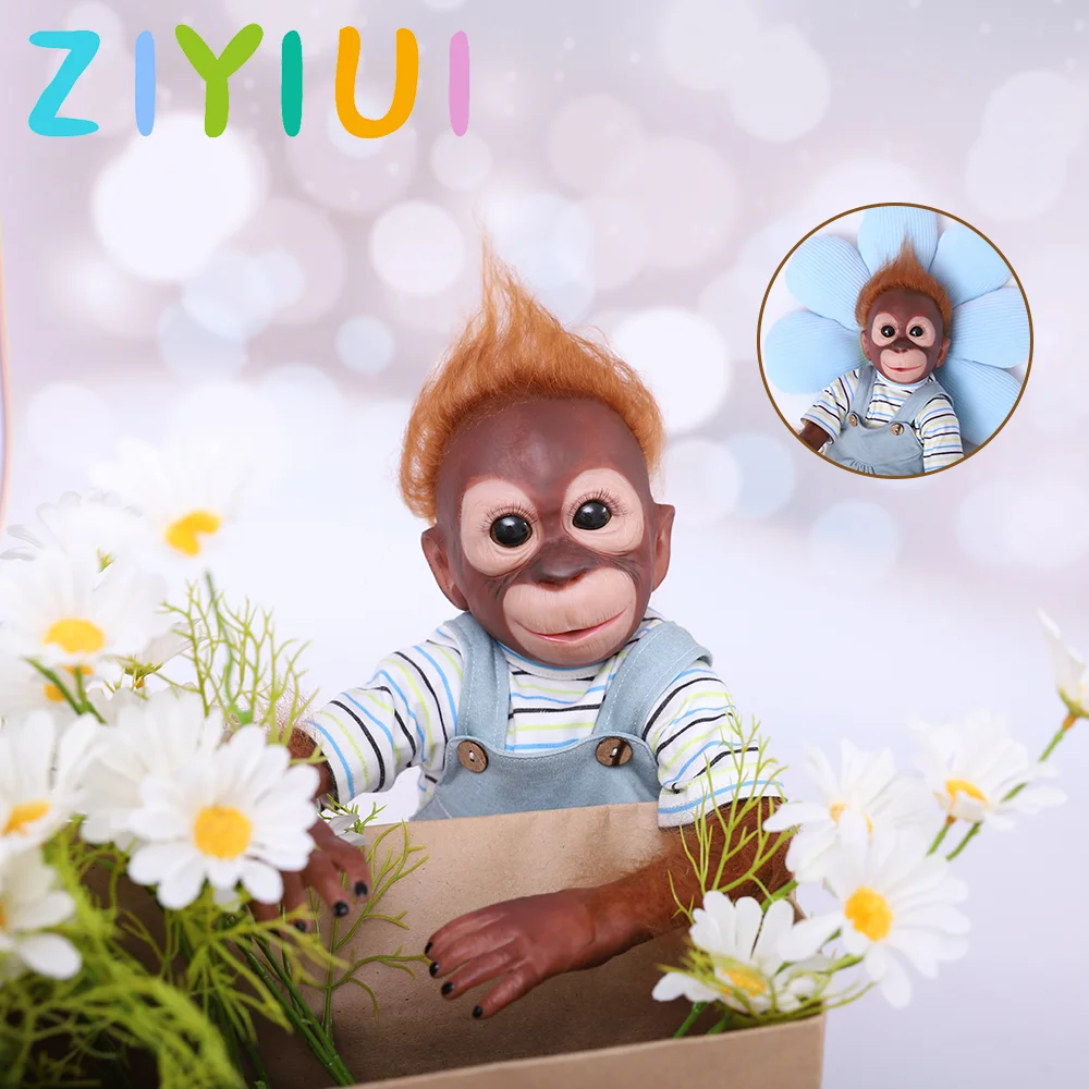 

ZIYIUI 21Inch Lifelike Lovely Soft Collectible Baby Reborn Monkey Bebe Accompany Family ChildrenBest Gift