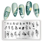 Штамповочные пластины BORN PRETTY осенний кленовый лист Рождественский шаблон доска для дизайна ногтей шаблон 304 трафарет из нержавеющей стали