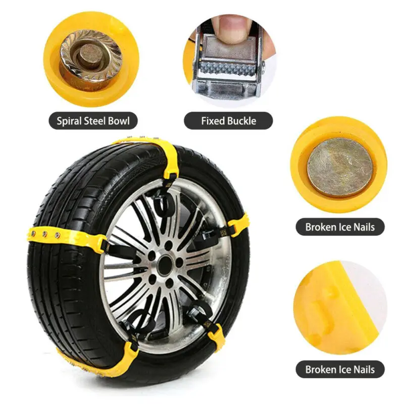 

1pcs Anti Slip Chain Universal Tire Strap Winter Safe Driving Accessory
