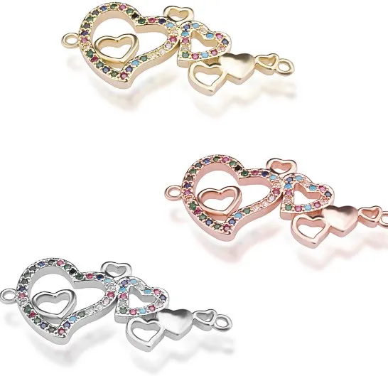 16*27 мм кристалл в форме сердца с микрозакрепкой из фианита фианиты бусины сделай