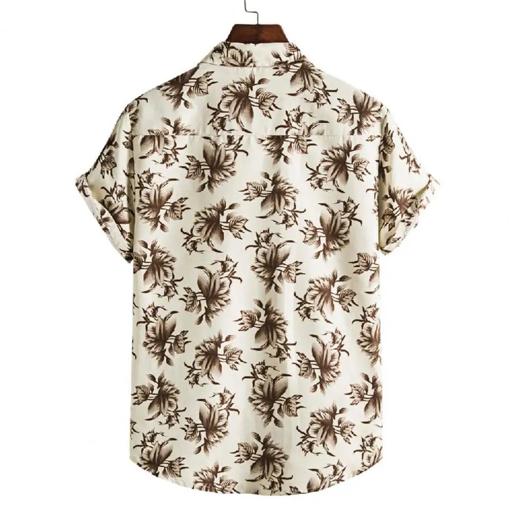 

2021 Summer Men Hip Hop Shirt Short Sleeve Turndown Streetwear Men Hawaiian Shirts Harajuku Summer Beach Shirt Casual Tops