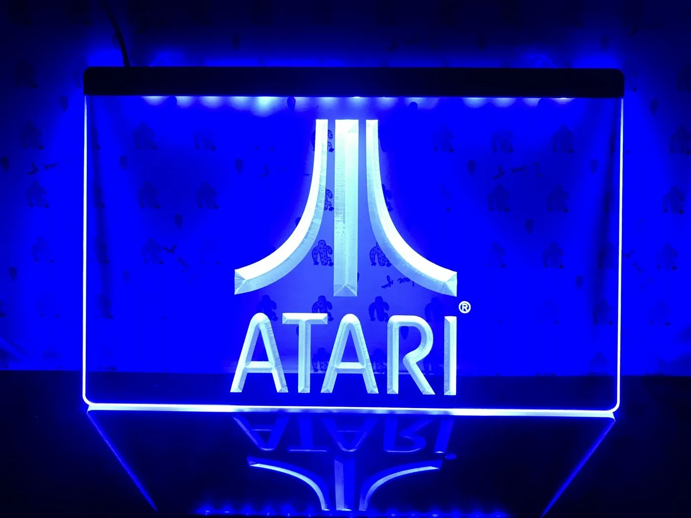 Игровой ПК-логотип E022 Atari Подарочный дисплей светодиодный неоновый Световой знак