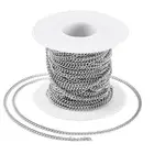 304 из нержавеющей стали панцирная цепь для самостоятельного изготовления ювелирных изделий браслет ожерелье из нержавеющей стали цвет 2,7x2x0,5 мм; 10 мрулон
