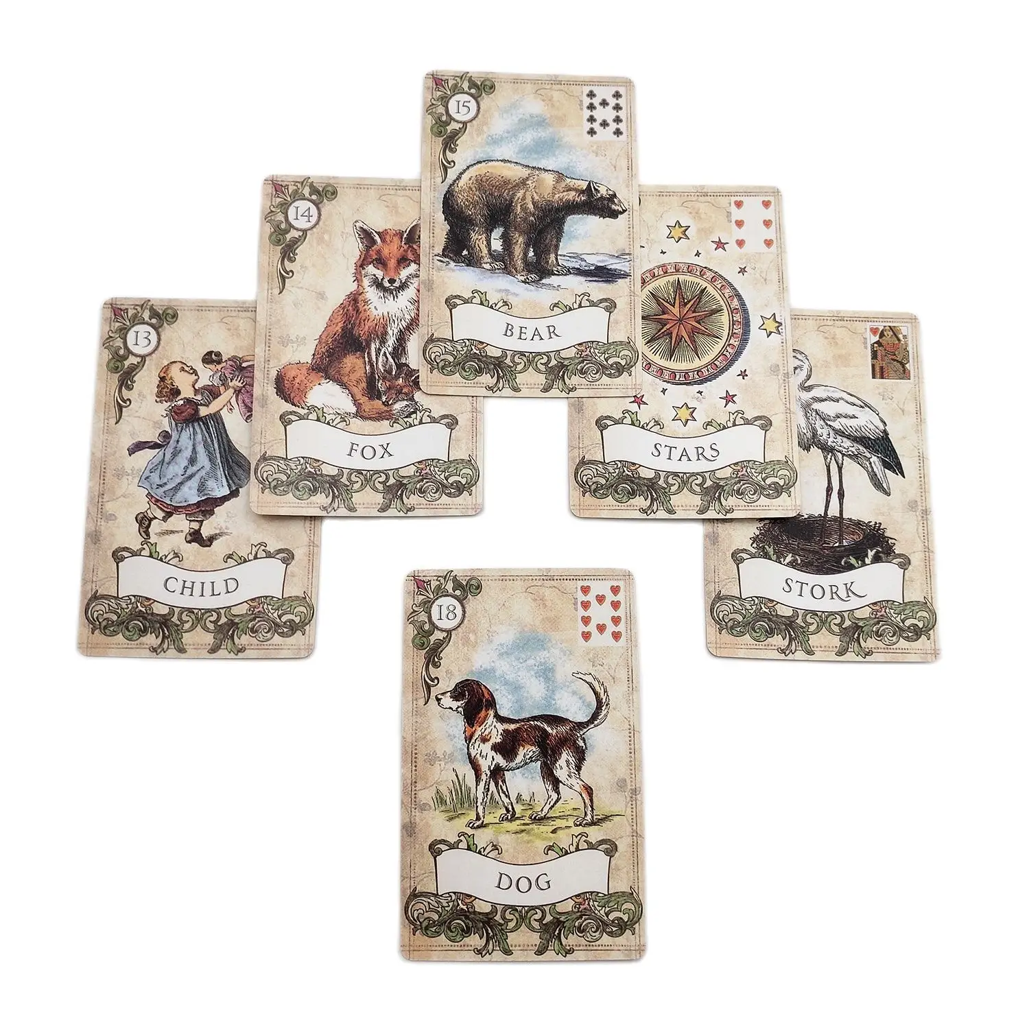 Старый стиль Lenormand Fortune karot Повседневная вечевечерние развлечения гадания Fate 38
