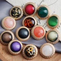 10pcs metal pearl buttons coat cotton padded jacket pajamas decoration accessories color opal leopard pearl button