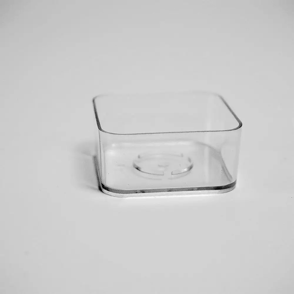 Пластиковые подсвечники квадратной формы 100 шт. с фитилем для изготовления свечей DIY