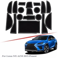 18pcs car styling for lexus nx az 2015 2020 latex gate slot pad interior door groove mat non slip dust mat interior accessories