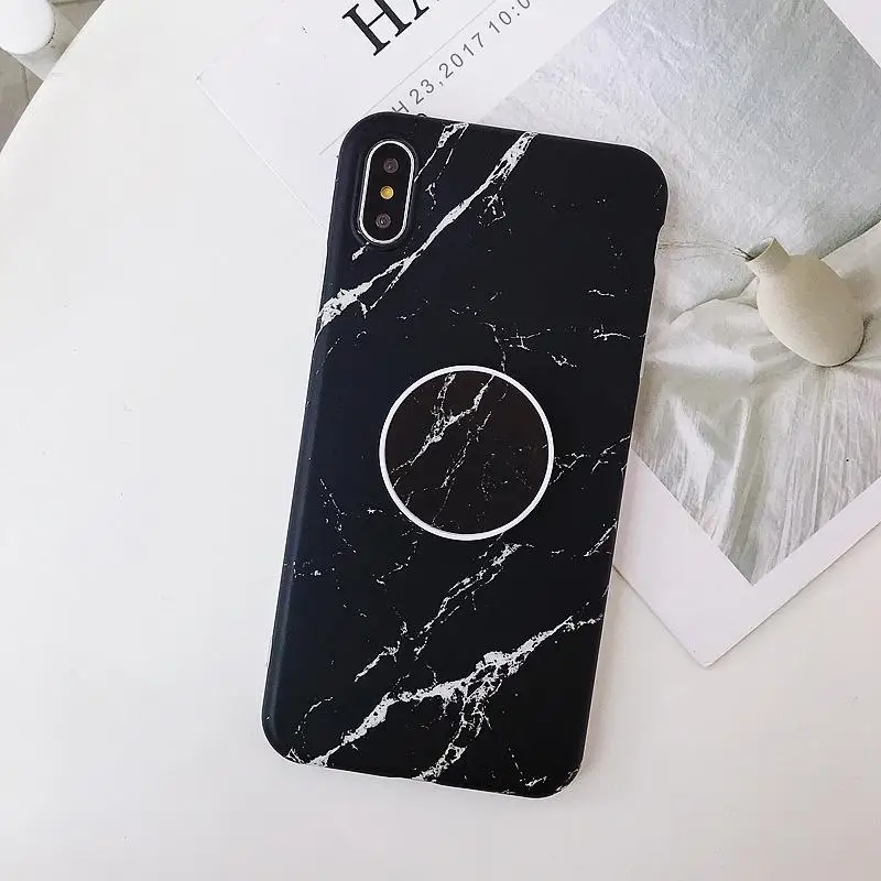 3 Модный матовый мраморный силиконовый чехол для huawei Honor P30 P20 Lite Pro mate 20 Lite Pro Nova 4e 3i 3e с складной держатель - Цвет: 3