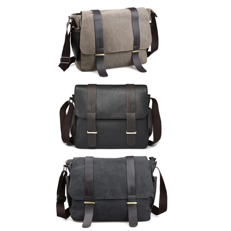 

Casual Canvas Satchel Messenger Bag Crossbody Bags for Men Traveling Camping