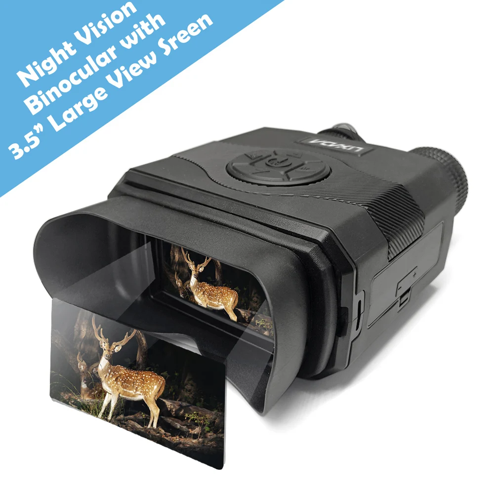 

Lixada 5X Optic Zoom / 8X Digital Zoom Night Vision Binoculars Included 16GB TFCard IR Scope with 3.5” Large Screen Video Replay