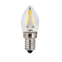 mini led bulb retro c7 e14 2w 220v warm white led candle bulb light filament edison lamp 2300k