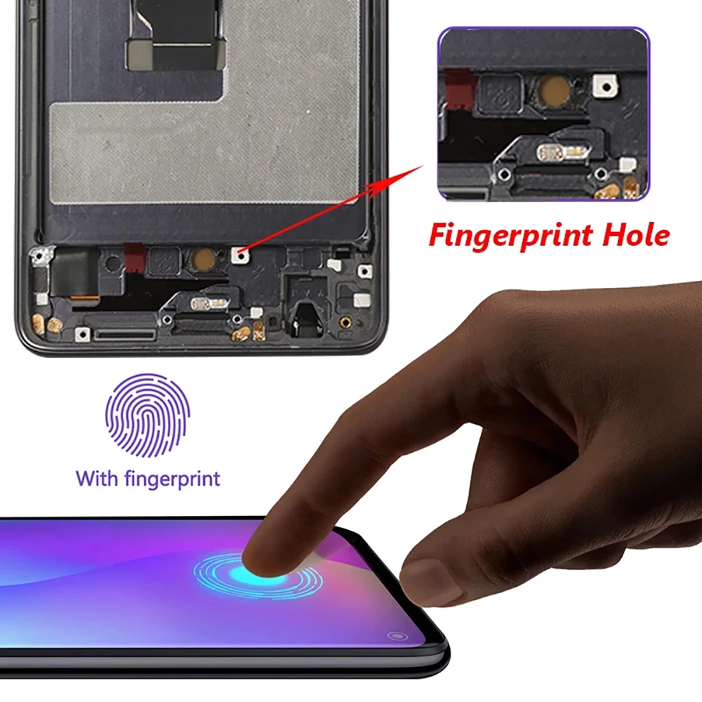 Pantalla OLED t&aacute;ctil para Huawei P30, piezas de repuesto de digitalizador LCD, ELE-L29 ELE-L09-3