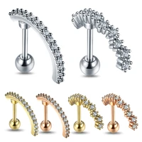 1pc stainless steel cz gem ear cartilage piercing 20g tragus stud helix earrings new trend lobe stud body jewelry women gift