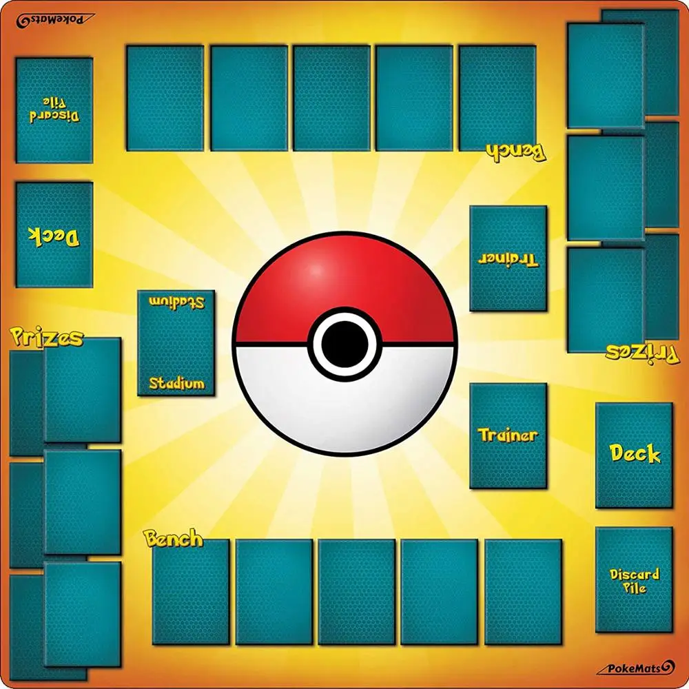 2 игрока Покемон тренер Playmat 60X60 см карты конфронтации|Коллекционные игральные