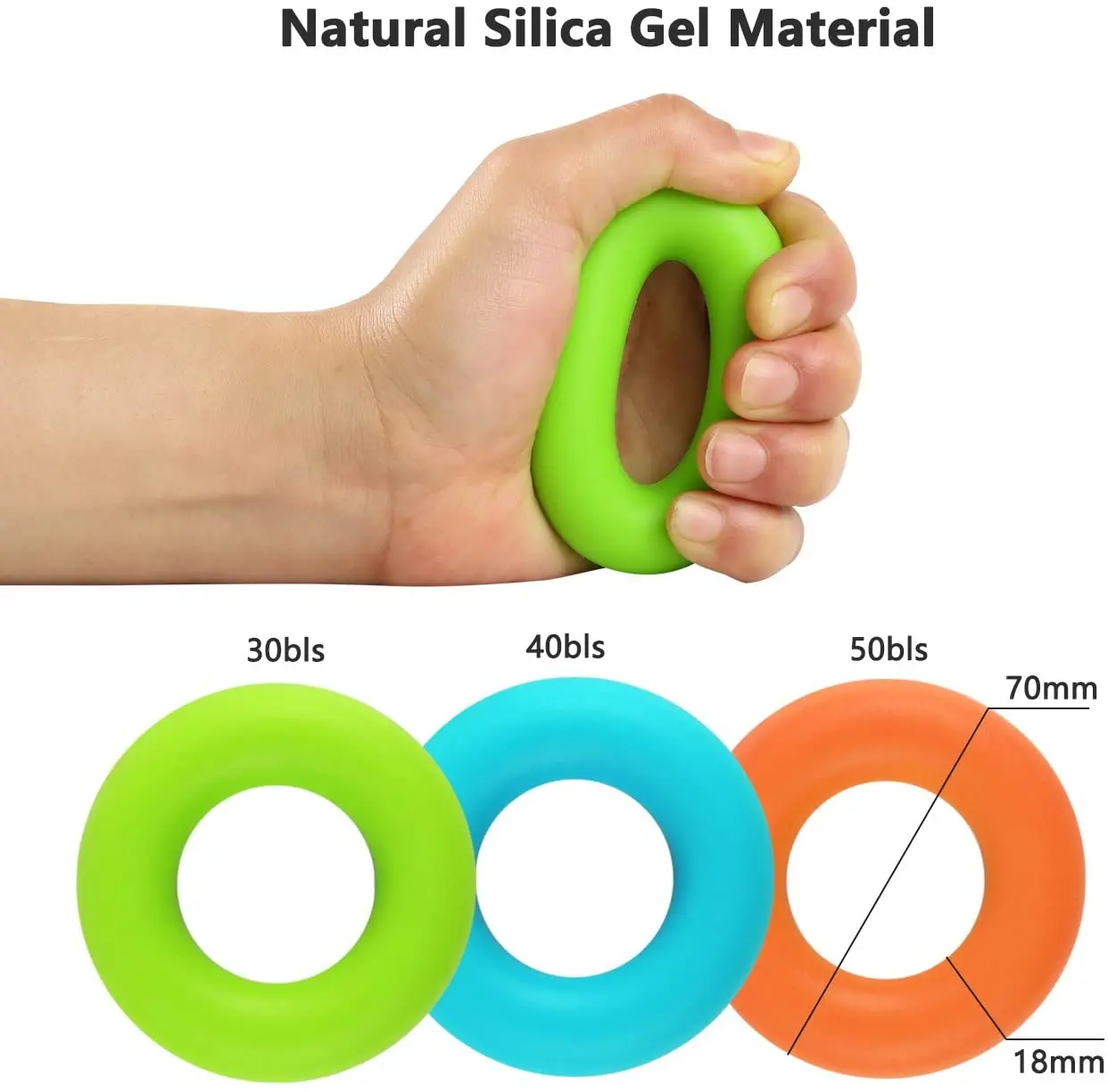 

Hand Gripper Strengthener Workout Ring Kit Finger Fitness Exercise Accessories Stretcher Muscle Grip Training Recovery