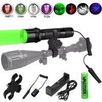 xm l2 6p self defense hunting torch tactical gun lightredgreenpurplerifle scope airsoft mountremote switch18650charger