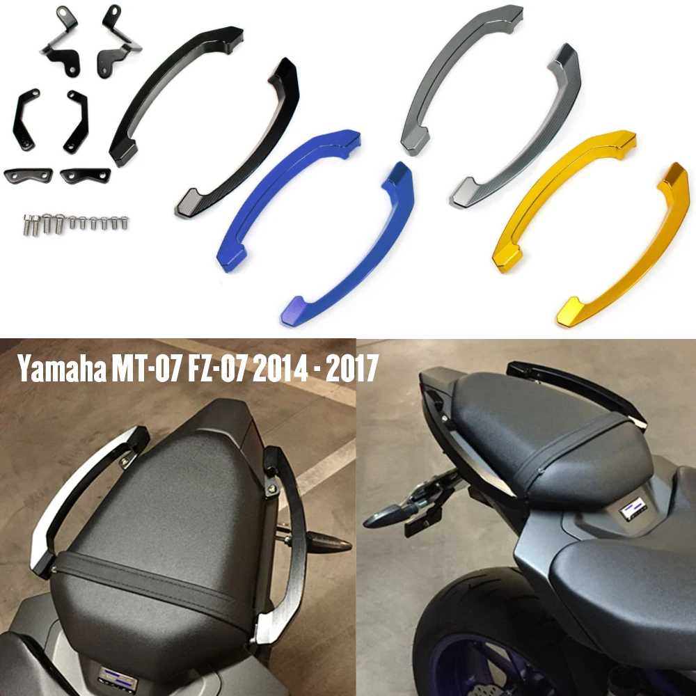 MT07 FZ07 CNC заднее ПАССАЖИРСКОЕ СИДЕНЬЕ С ручной ручкой для Yamaha MT 07 FZ 2014 2015 2016 2017
