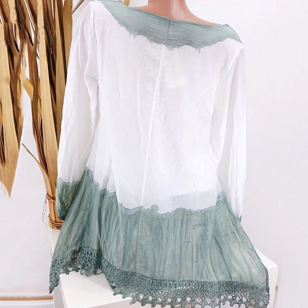 

2019 New Chic Lady Floral Print Lace O Neck Long Sleeve Casual Pullover Shirt Blouse Top Office Lady Blouses Basic Tee