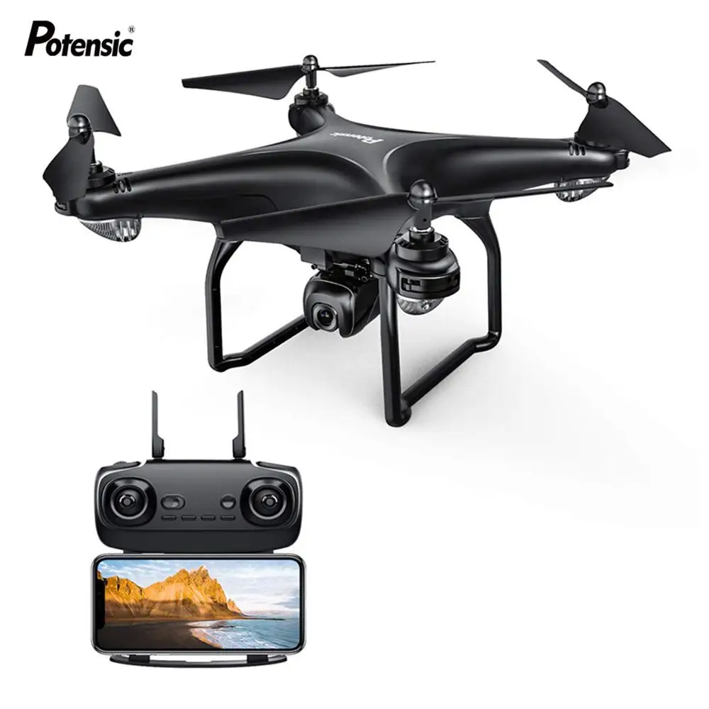 Potensic D58 GPS Радиоуправляемый Дрон с камерой 1080P 5G Wi Fi FPV Квадрокоптер